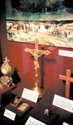 Cross and a thorn from the Crown of Thorns